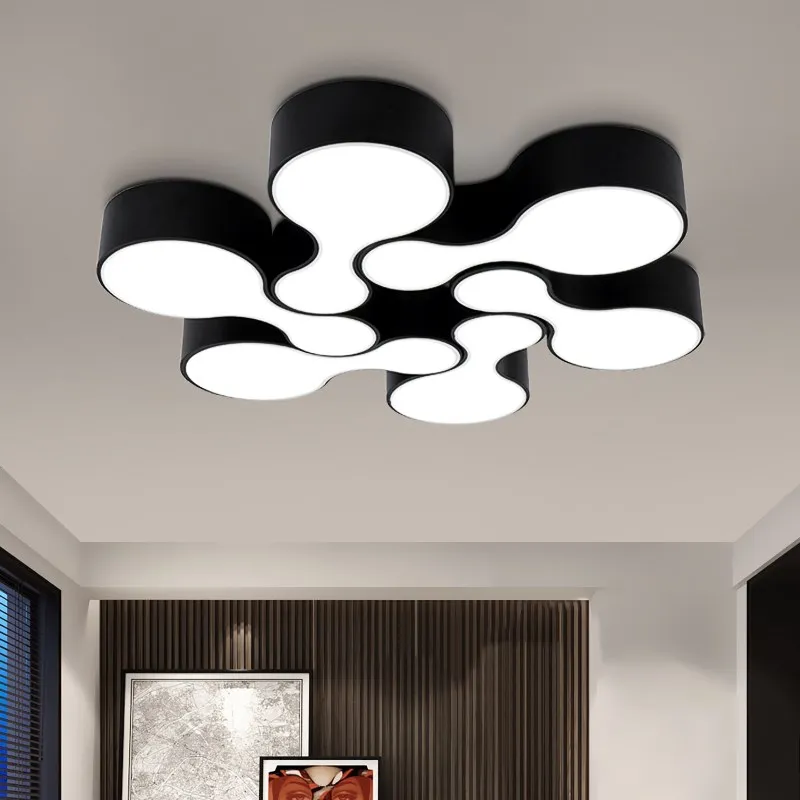 Montagem em Superfície Luzes de Teto Levaram para Cozinha Sala de Bowling Lustres de Teto Modernas Abajur Cor Preta Decoração da Casa