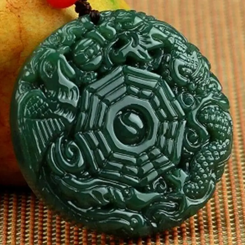 Lovers Natural hetian QINGYU The five elements longfeng Gossip yu brand Yu Pei pendant / | Украшения и аксессуары