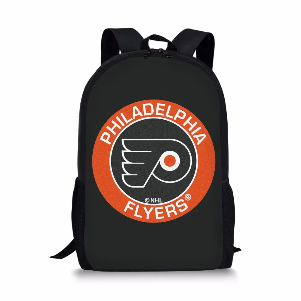 THINK Kids Bookpack Philadelphia Flyers школьный рюкзак с принтом для подростков 16 дюймов большой емкости детская школьная сумка на заказ - Цвет: 009