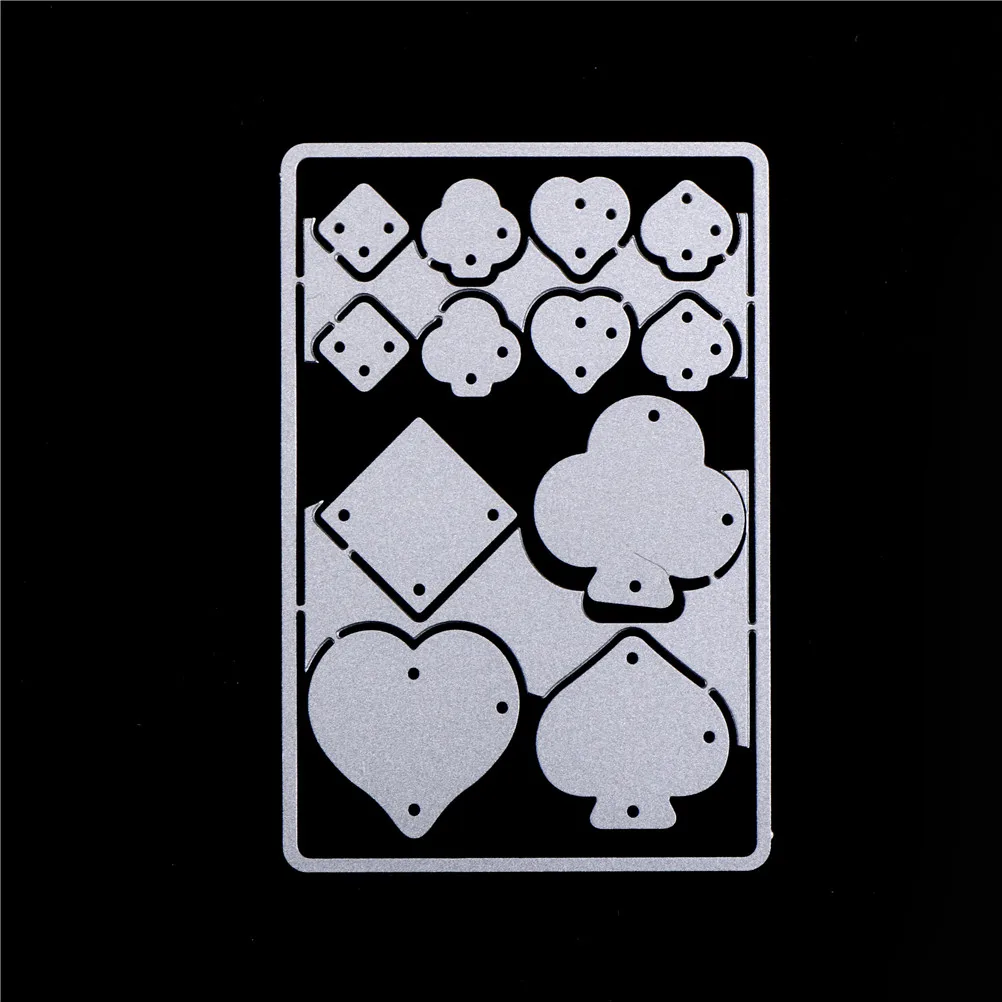 Покер игральные карты вырезание штампы трафареты DIY скрапбук альбомная открытка с тиснением бумажное ремесло