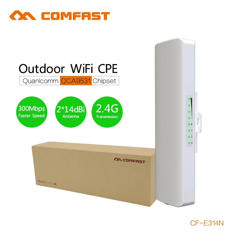 

4pcs Wireless Outdoor CPE WIFI repeater 500mW 300Mbps high power Wireless Access Point bridge Router + POE Adapter WIFI antenna