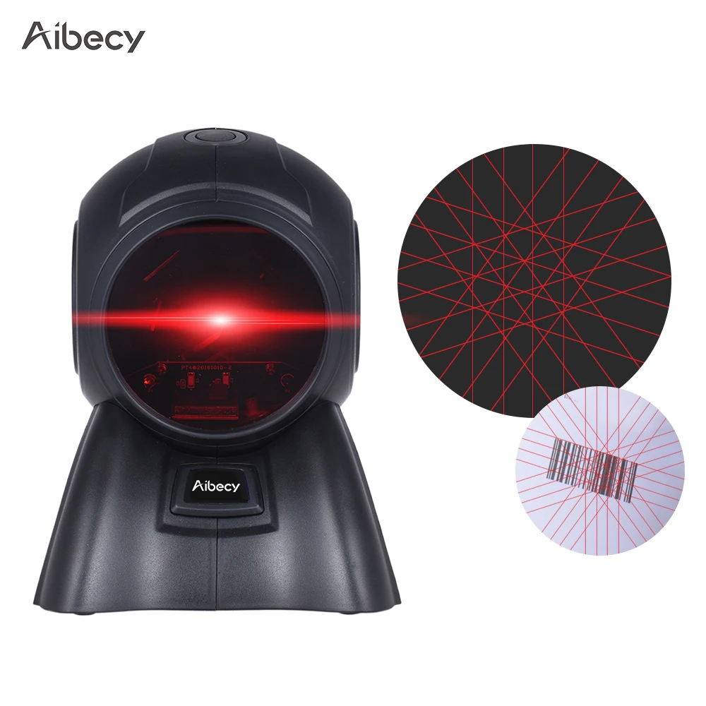 Aibecy Omni-directional 20 Lines 1D USB Orbit Barcode Scanner Reader Auto Scanning 1800t/s Speed 30DE Adjustable Head for stores Aibecy Omni-directional 20 Lines 1D USB Orbit Barcode Scanner Reader Auto Scanning 1800t/s Speed 30DE Adjustable Head for stores