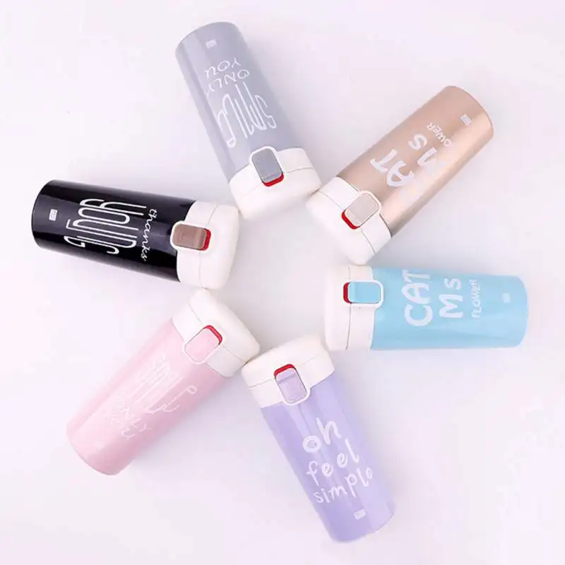 

355 Ml Stain Vacuum Insulated Stainless Steel Water Bottle With Lid Lock For Fitness, Office, Travel Hot