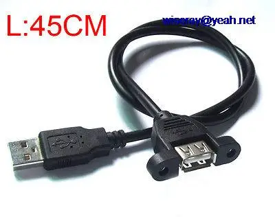DHL/EMS 50 шт. 45 СМ 2.0 РАСШИРЕНИЕ USB КАБЕЛЬ ПРОВОД ШТЕКЕР В ГНЕЗДО Панели fixed-A7 |