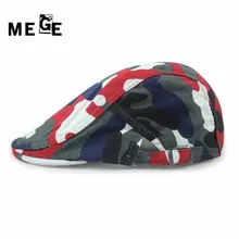 MEGE камуфляж британский классический стиль кепки унисекс, Военный Стиль Тактический берет шляпа для мужчин и женщин свободный размер 56-58 см