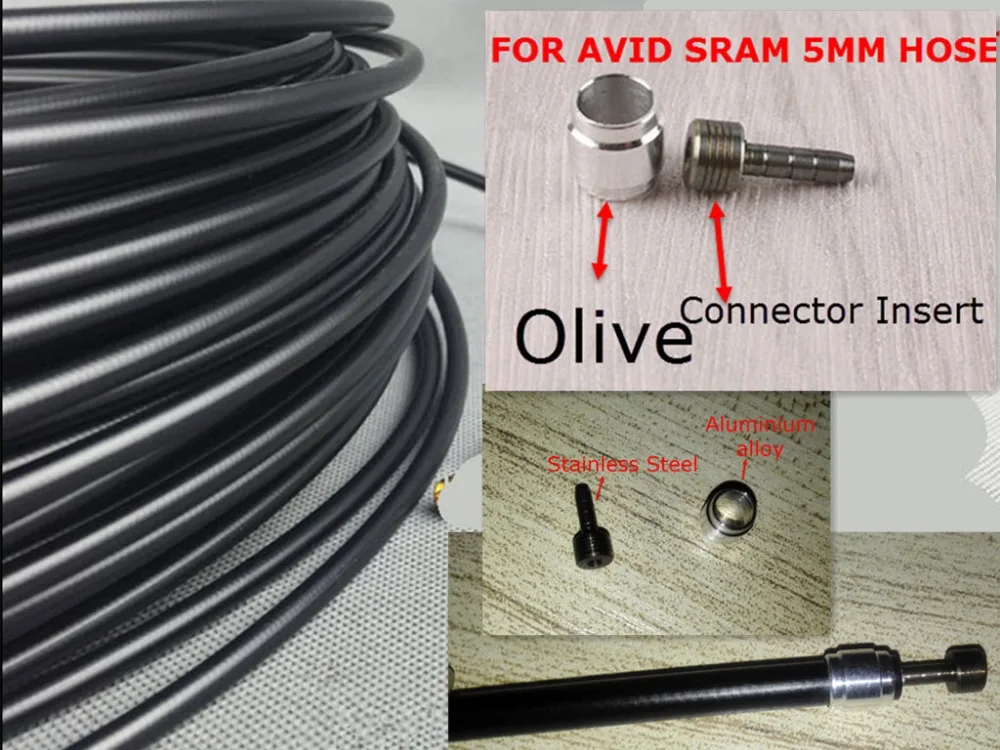 

8pcs Bicycle brake cycling hose connector insert olive Hydraulic disc brake Olive Insert kit for AVID SRAM Hydraulic Brake hose