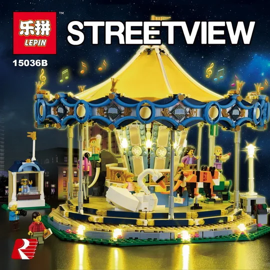 

Lepin 15013 3263PcsCity Sreet set Carousel Model Building Kits Blocks Toy Compatible 10196 with Funny Children Educational Gift