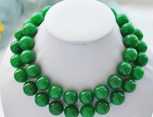 

ddh002844 33" 18mm nature round green jasper bead necklace 28% Discount
