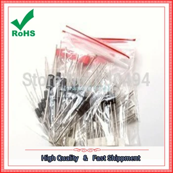 

1N4148 1N4007 1N5819 1N5399 1N5408 1N5822 FR107 FR207,8values=100pcs,Electronic Components Package,Diode Assorted Kit