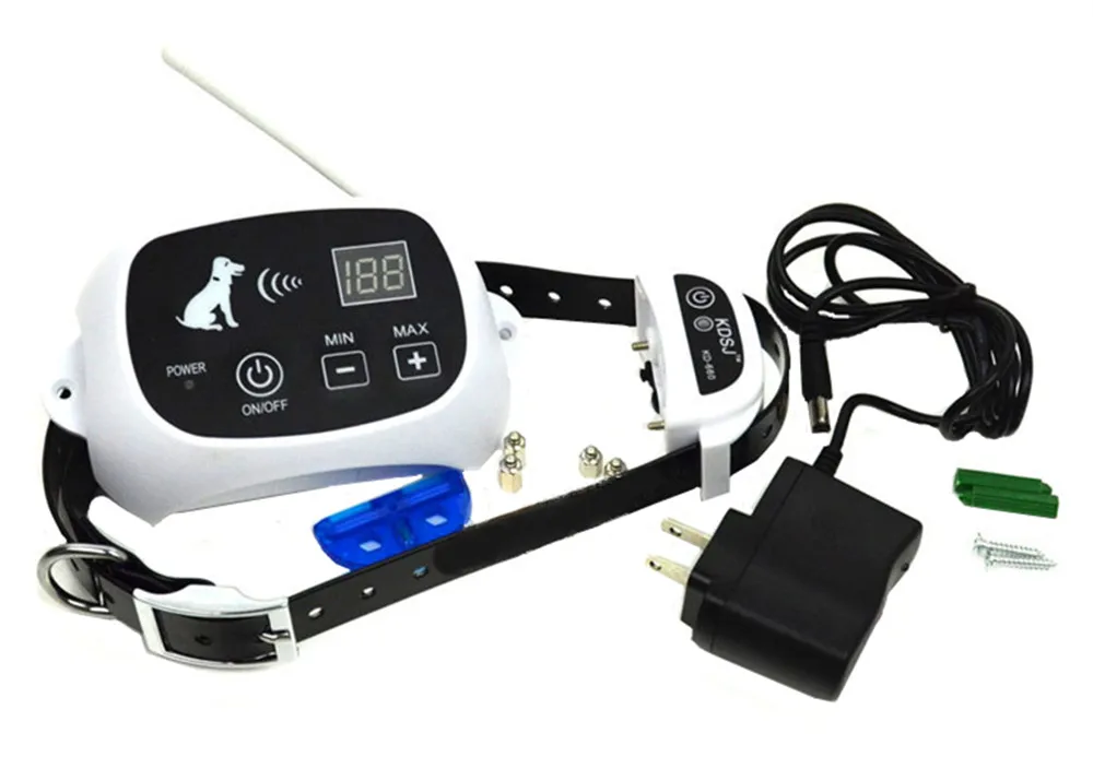 Перезаряжаемый и водонепроницаемый пульт дистанционного управления электронное ограждение для собаки ошейник удерживающая система передатчик ошейник для собаки - Цвет: Белый