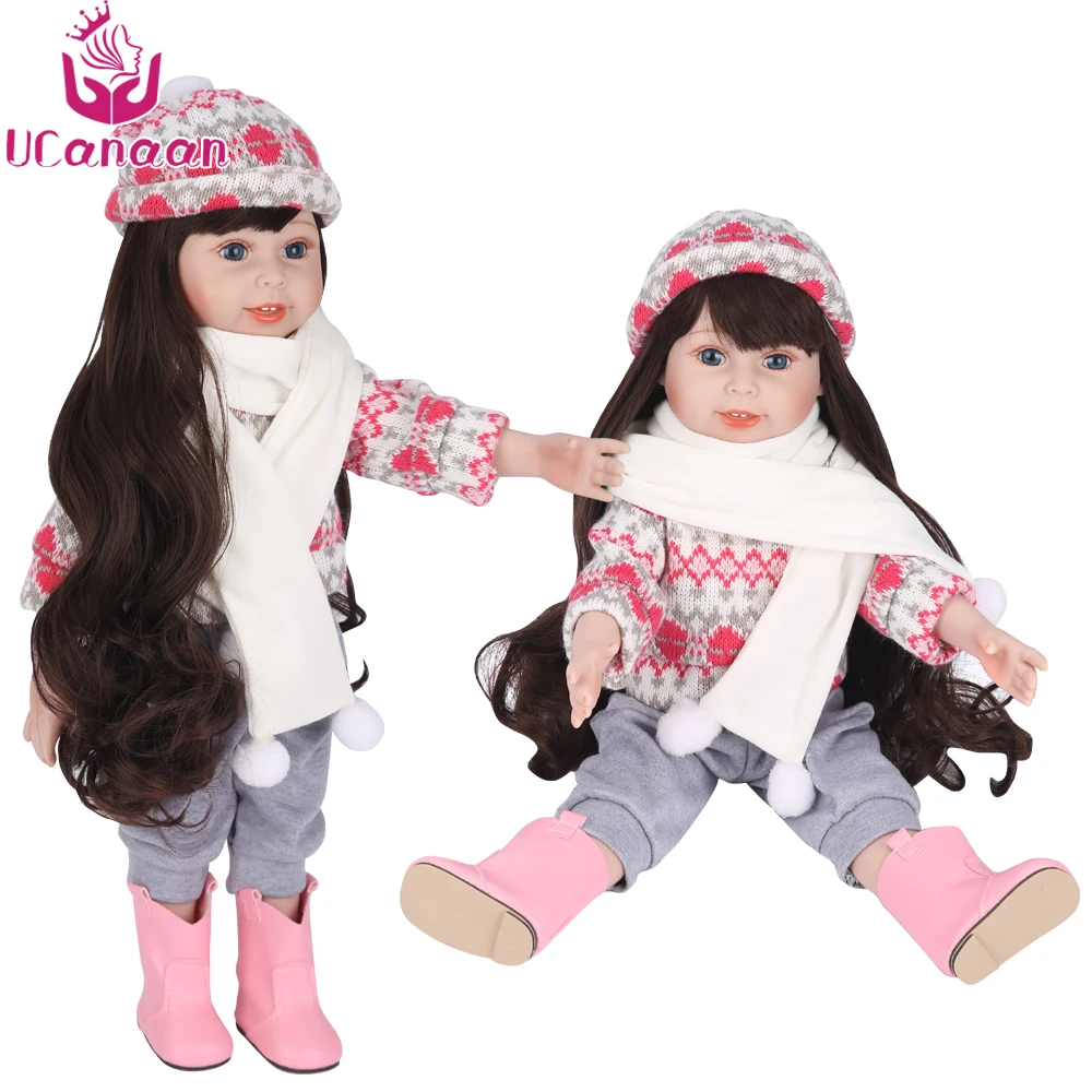 Девушки куклы реборн 18 ''/45 см силиконовые детские игрушки для девочек Reborn Baby