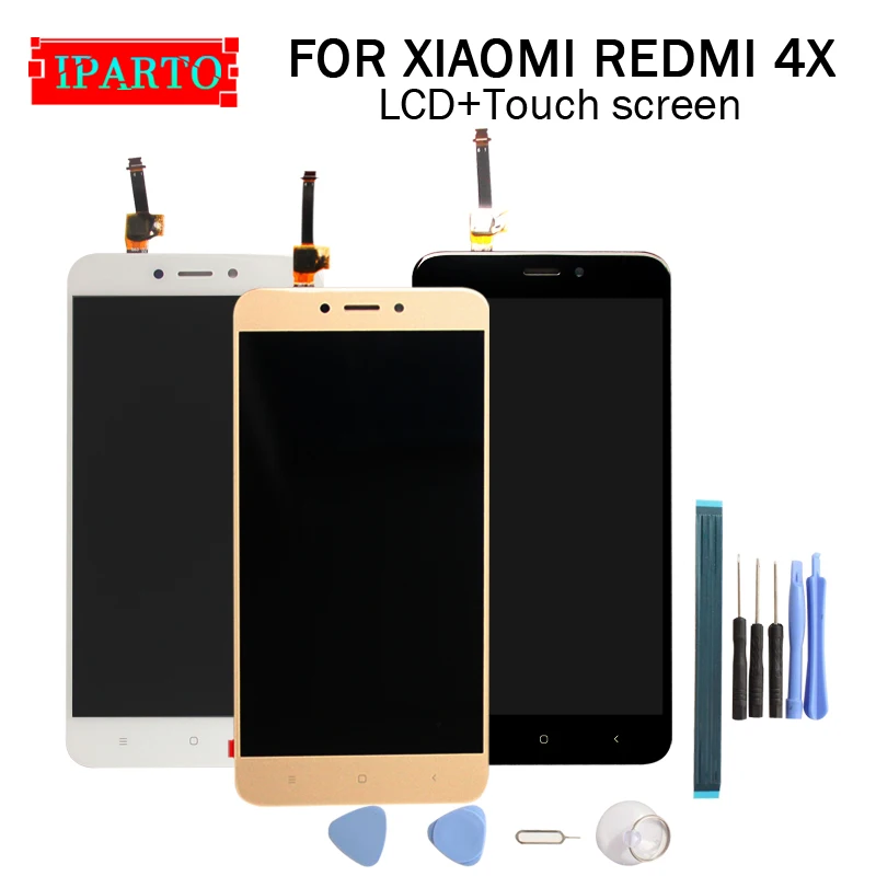 5.0inch for Xiaomi REDMI 4X LCD Display+Touch Screen Digitizer Assembly 100% Original New LCD+Touch 4X+Tools |
