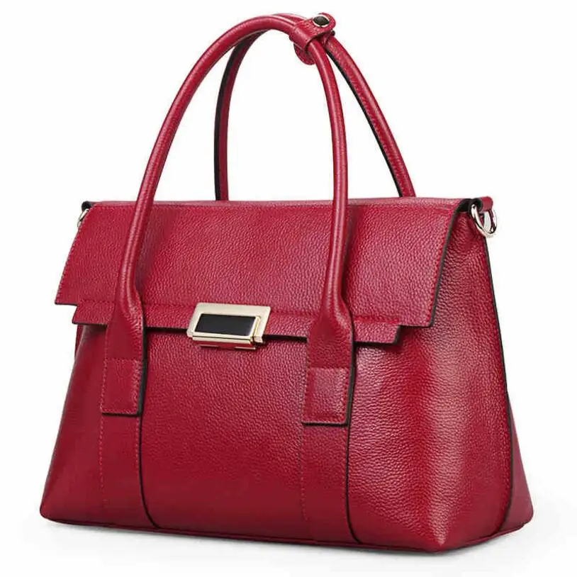 

Women's Genuine Leather Bag 2018 New Lady's handbags Female Shoulder Bag Gril's Genuine Leather handbag DX18080701