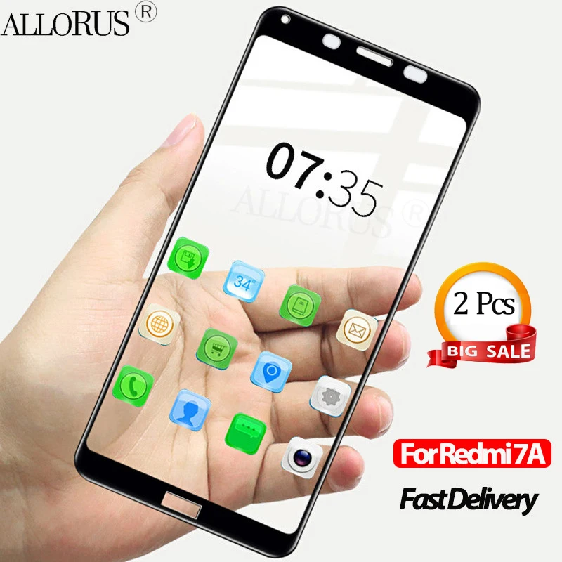 

2.5D Tempered Glass Redmi 7A 7 A Glass Screen Protector for Redmi 7A Full Coverage Glass On Redmi 7A Protective Film TPU Case