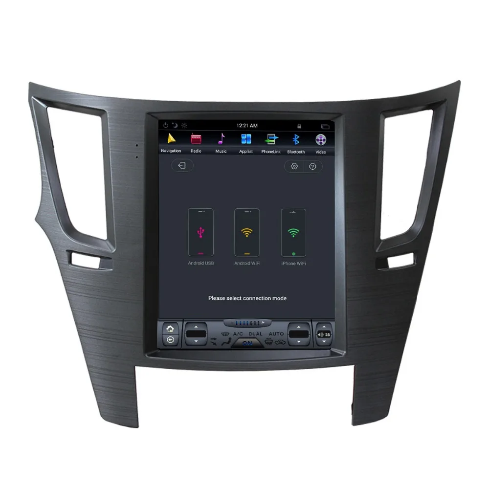 Cheap ZWNVA Tesla Style ISP Screen Android 7.1 No DVD Player GPS Navigation Radio Screen For Subaru Legacy Outback 2009 2010 2012 2014 2