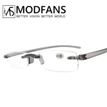 Стекло для чтения без оправы es Flex тонкая рамка для мужчин и женщин квадратное стекло для глаз es бескаркасное tr90 тонкое пресбиопическое стекло с светильник+ 1+ 1,5+ 2+ 2,5