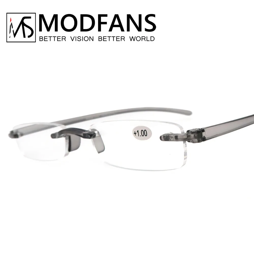 

Rimless Reading Glasses Flex Thin Frame Men Women Square Eyeglasses Frameless tr90 Slim Presbyopic Glass with light +1+1.5+2+2.5