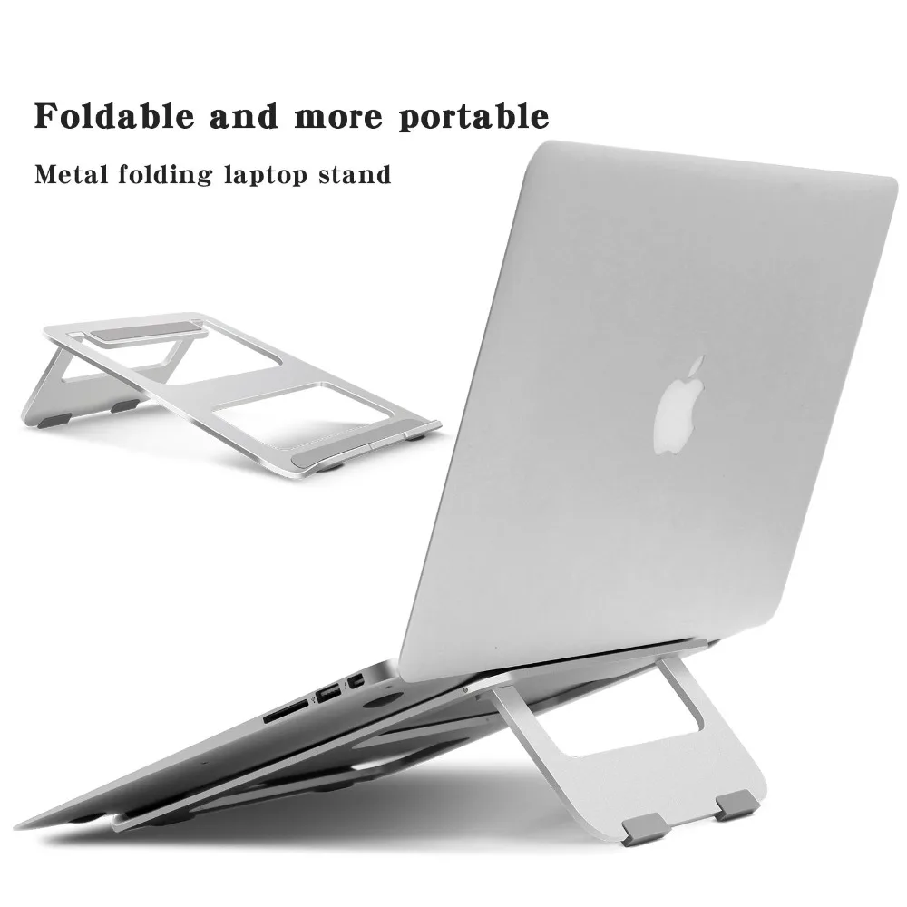 Boona Aluminum Alloy Foldable Laptop Stand Tablet Holder Dock for Mac Book w/Cooling Function Laptops