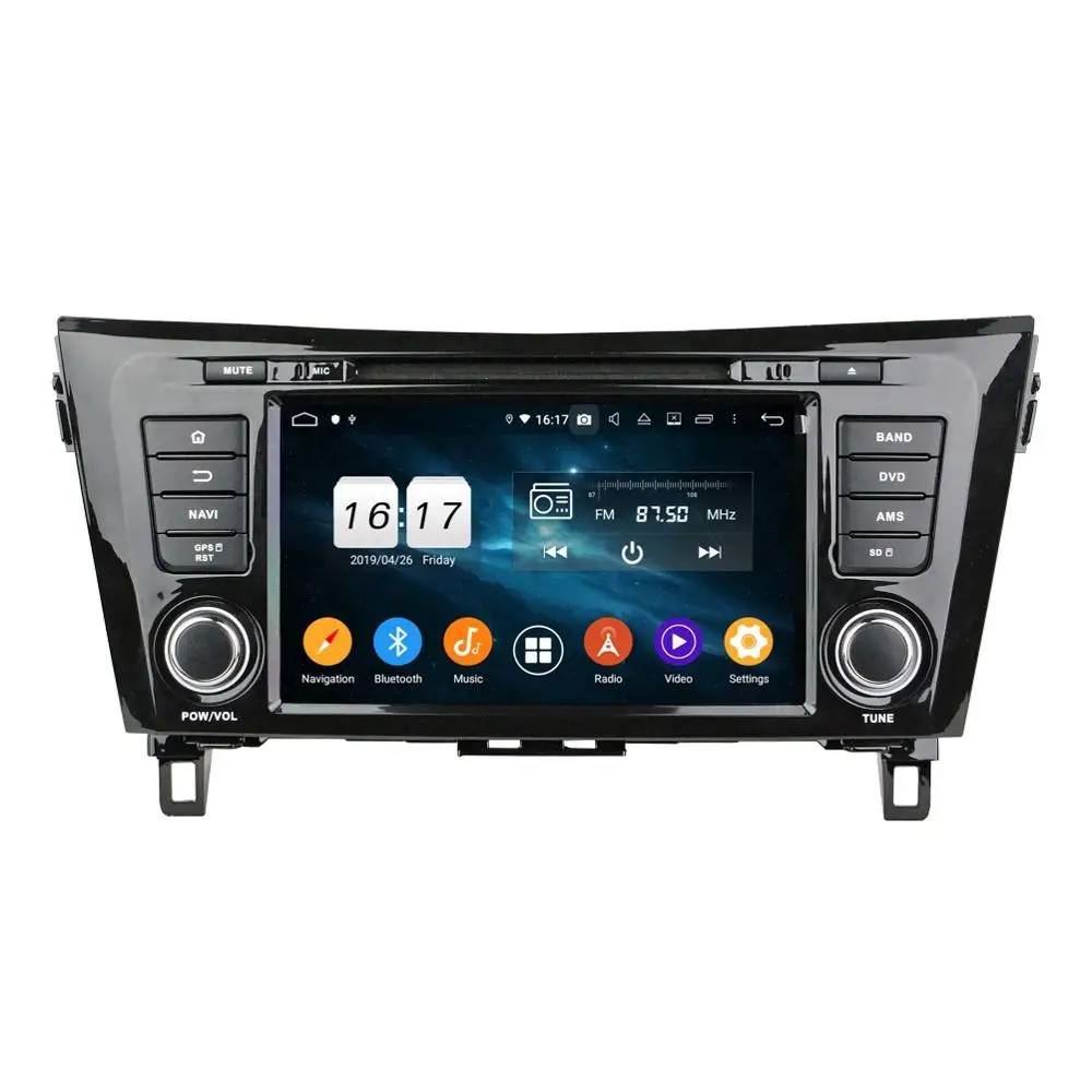 Excellent 4GB+32GB IPS Android 9.0 Octa Core 2 din 8" Car DVD GPS for Nissan QashQai X-Trail 2014 2015 2016 GPS Radio Bluetooth WIFI USB 1