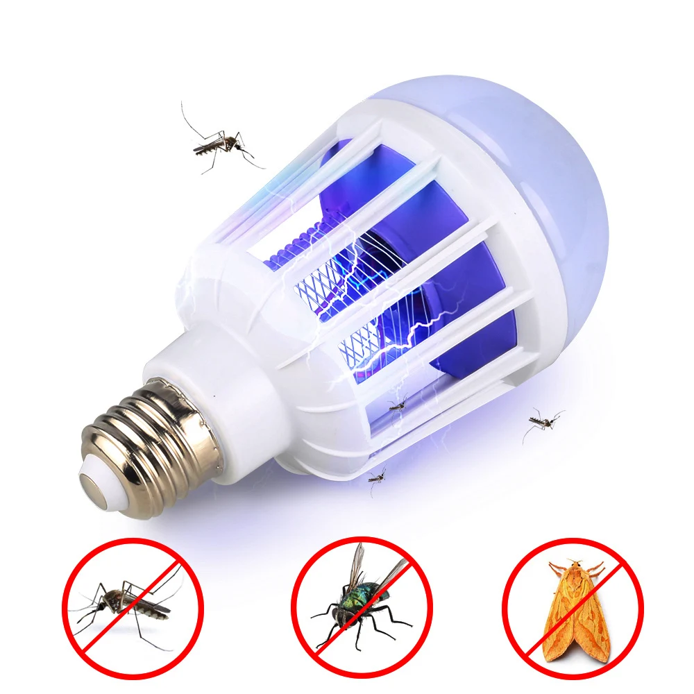 AC175~ 220 V светодиодный антимоскитная лампа E27/B22 светодиодный домашнее ламповое освещение мухобойка, лампа-ловушка для насекомых Противомоскитный Репеллент свет AP18
