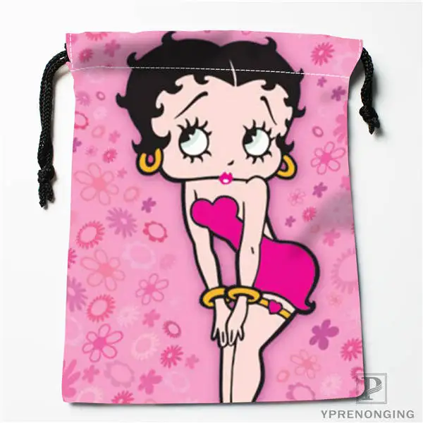 Изготовленные на заказ сумки Betty Boop на шнурке для путешествий, мини-сумка для плавания, пеших прогулок, игрушечная сумка, размер 18x22 см#0412-04-225 - Цвет: Drawstring Bags