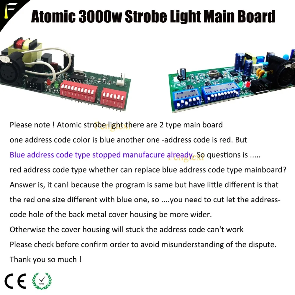 Atomic 3000w стробоскоп светильник ing аксессуары программируемая плата замена 3000