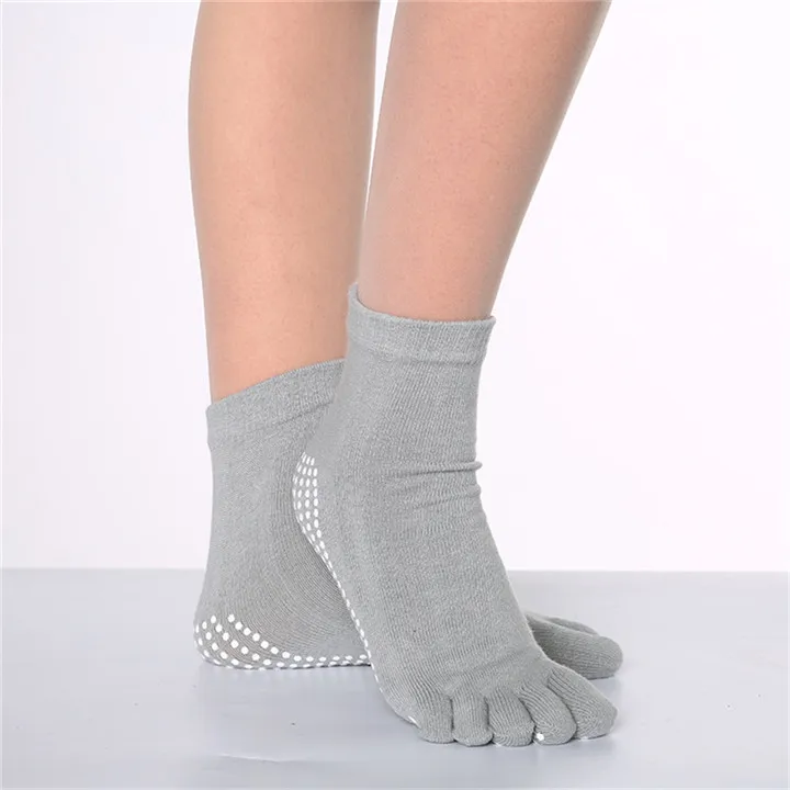 9 PF Cotton Socks Five Fingers Multicolor Socks Skid Resistance Dots Pattern Printing Chaussette Femme Women's Toe Socks WZ035