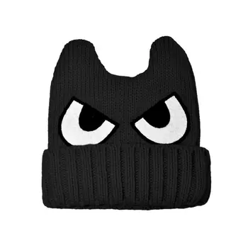 

Winter Warm Child Baby Kids Monsters Horns Eyes Cap Boys Girls Knit Crochet Hat Fit For 2-5Y S2
