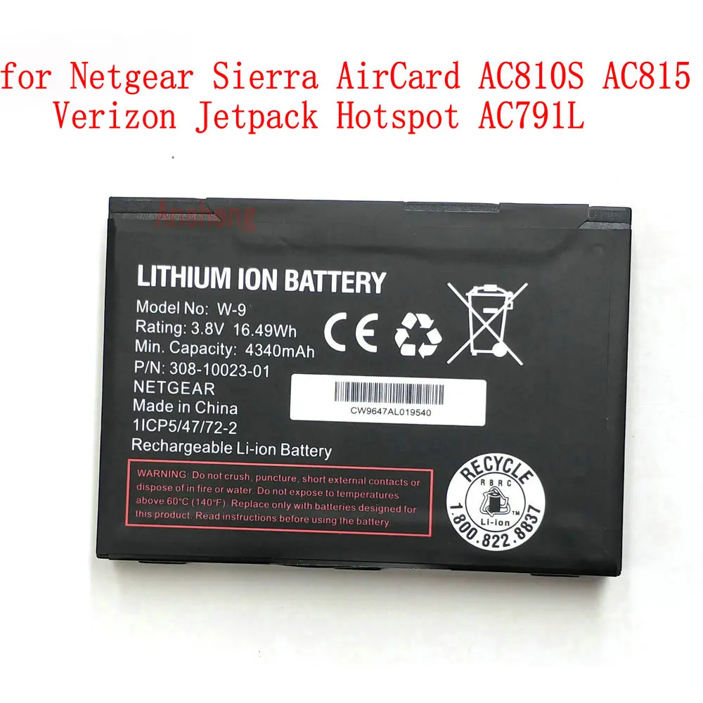 3 8 V 4340mAh W-9 батарея для Netgear Sierra Aircard AC810S AC815 Verizon Jetpack AC791L беспроводной