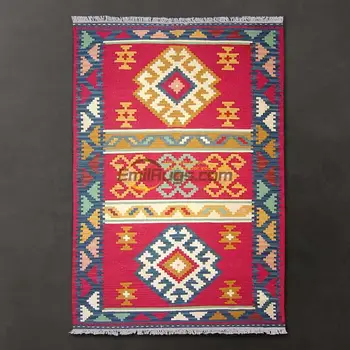 

Ruili homes living room with hand-woven wool carpet/Kilim jilimu/living room carpet gc137-21yg4