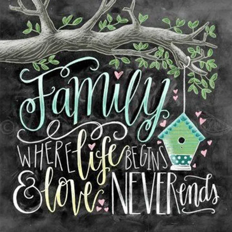 

5d diy round Diamond Painting Cross stitch Wishing Tree Text Needlework square Embroidery Pattern mosaic Home Decor gift v2512