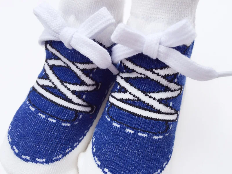 Носки для малышей, нескользящие носки-тапочки для новорожденных