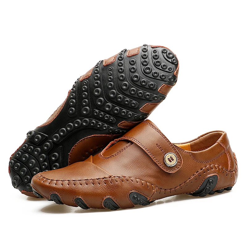 

Fashion British Style Men Causal Shoes Genuine Leather Slip On High Quality Outdoor Men Shoes