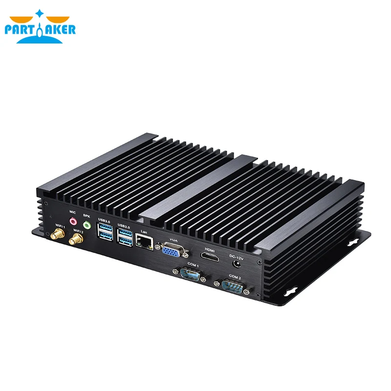 Customize Industrial PC RS232 Celeron 1037u DC 12V Fanless Mini PC