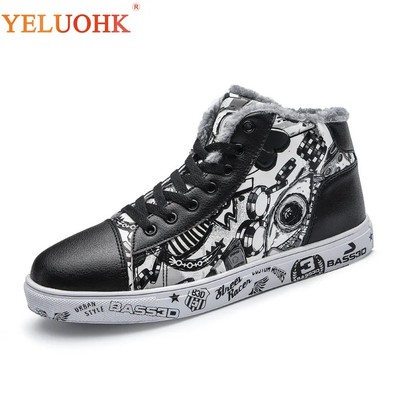 

39-46 Winter Men Boots Plush Warm Big Size Winter Boots Men 2018 Fashion Winter Shoes Men
