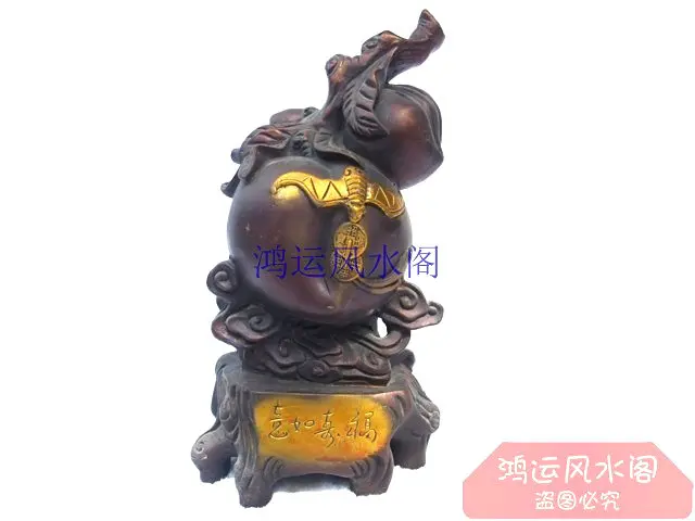 

Bronze statue copper seiko pure copper peach birthday gifts feng shui home decoration