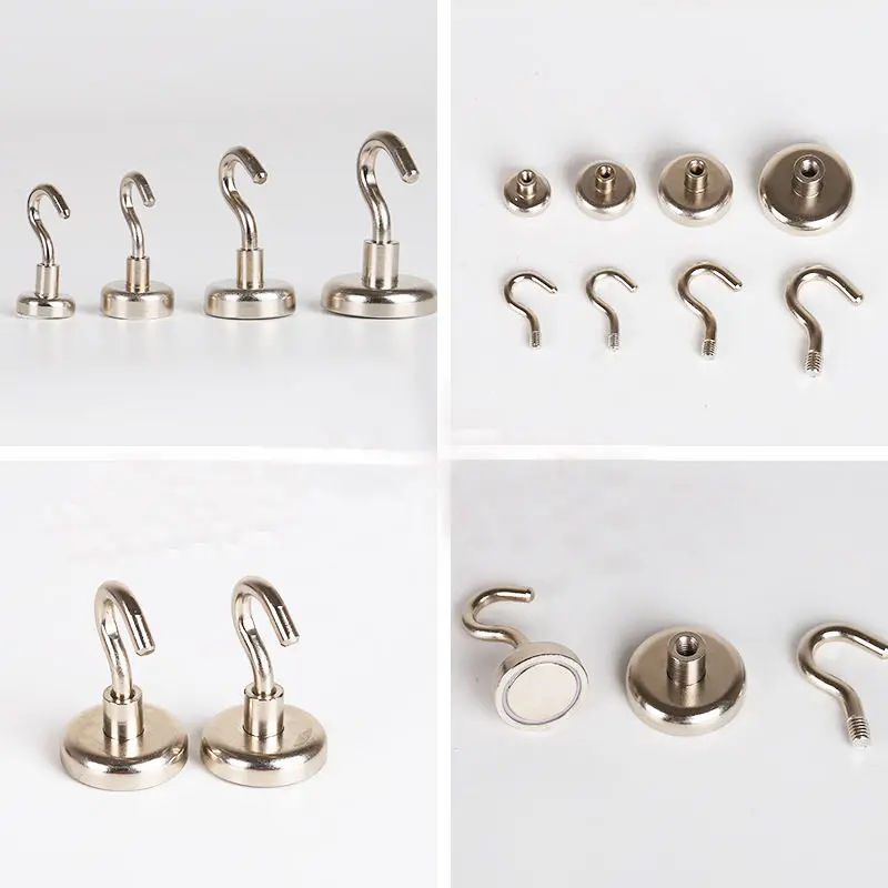 Strong Mini Magnetic Circular Hook Hanger Magnets Linked Kitchen Wall Hold