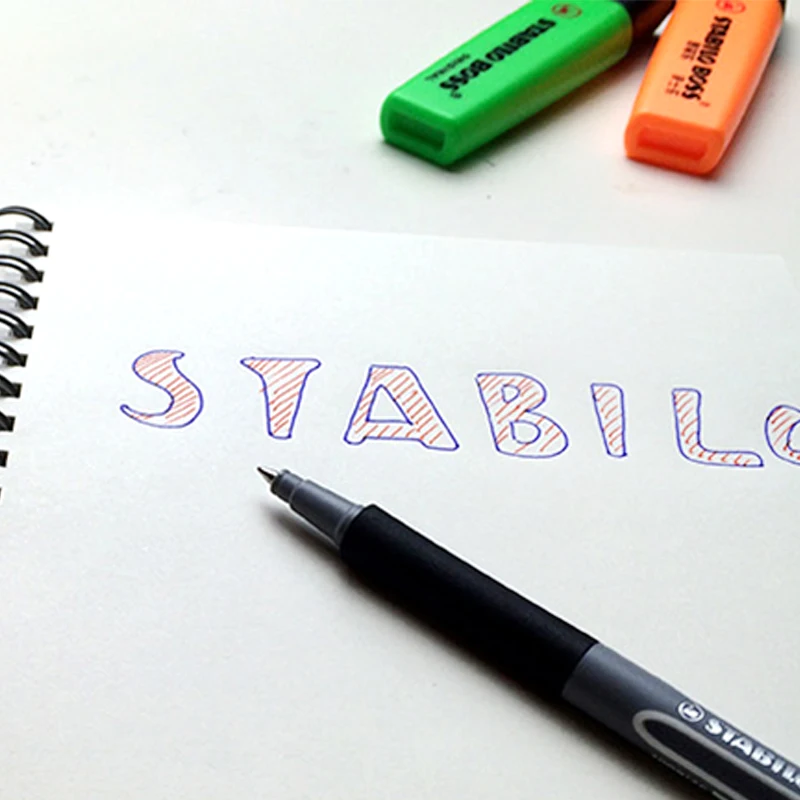 Немецкая нейтральная Ручка STABILO 1098 с заостренным концом гелевые чернила ручка