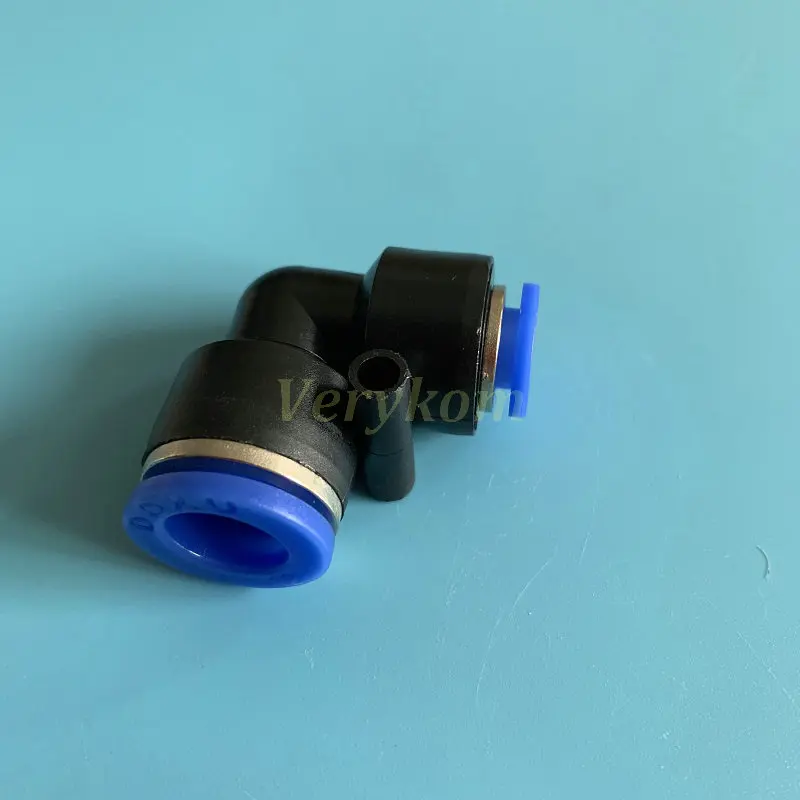 100 개/몫 플라스틱 비등한 팔꿈치 유니온 10MM 12MM 감속기 공압 공기 피팅 L 감소 커넥터 PVG 12-10 조인트