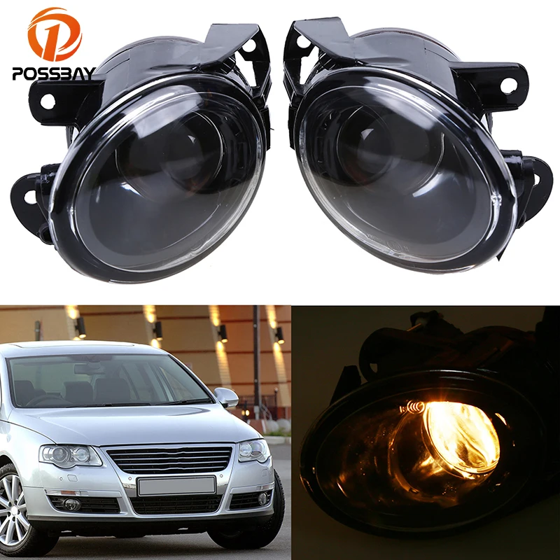 POSSBAY Car Front Fog Lights Driving Lamps for VW Passat B6 Sedan/Wagon 2006 2007 2008 2009 2010 Halogen Foglamps POSSBAY Car Front Fog Lights Driving Lamps for VW Passat B6 Sedan/Wagon 2006 2007 2008 2009 2010 Halogen Foglamps