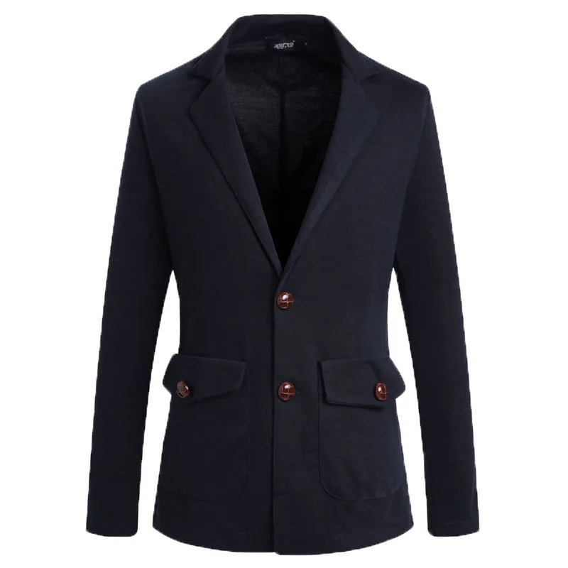 2016 New Fashion Stylish High Quality Mens Cotton Blazers Jacket Slim Fit Solid Color Designer