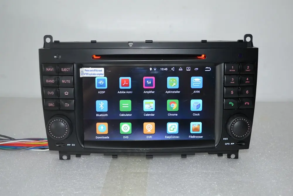 Best 7" Android 7.1 for mercedes w203,clk w209 2din car dvd,gps navigation 3G,Wifi,radio,bluetooth,Steering wheel Canbus Free 8g map 30