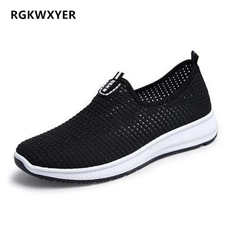 

RGKWXYER Breathable Men's Casual Shoes Summer Man Sneakers Lace Up Outdoor Non-slip Walking Flats Fashion Mesh Shoes Men's Shoes