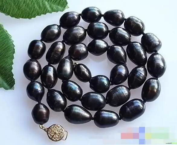 

3687 BLACK RICE FW CULTURED PEARL NECKLACE