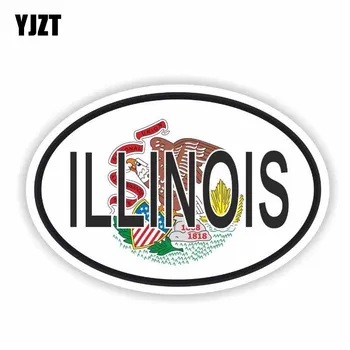 

YJZT 13.7CM*9.1CM Personality Illinois Country Code Body Decal Car Sticker Accessories 6-0502