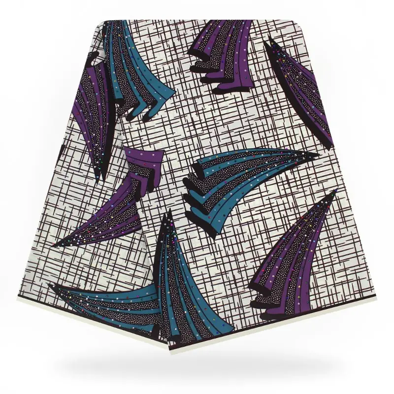 

african wax print fabric hollandais dutch wax fabric 6yards best super hollandais wax african ankara fabric with STONES 18121701