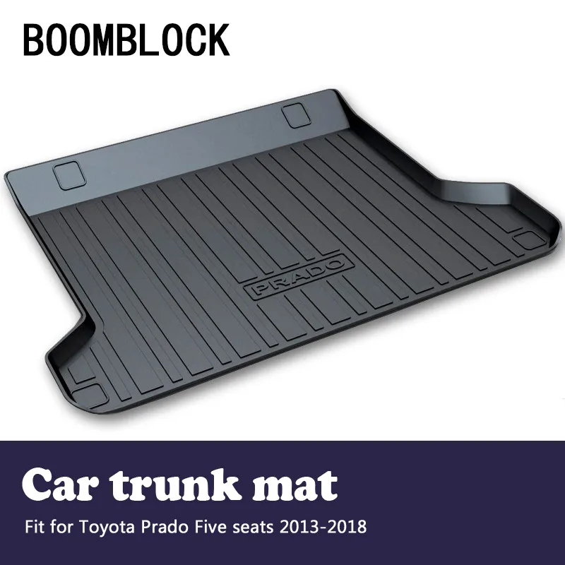 

BOOMBLOCK For Toyota Land Cruiser Prado 5 Seats 2013-2018 Waterproof Anti-slip Car Trunk Mat Tray Floor Carpet Pad Accessories