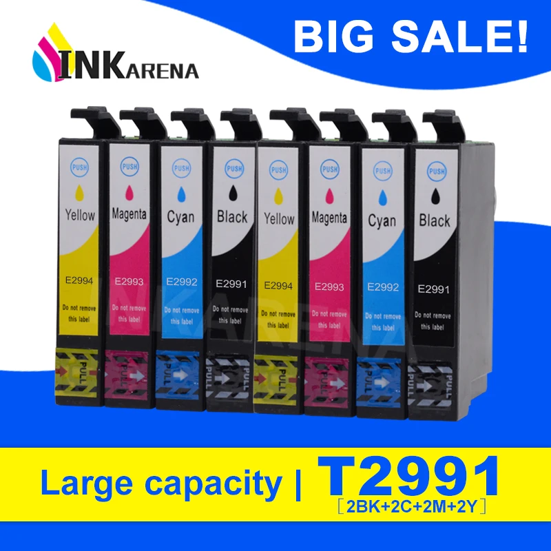 

INKARENA 2 Set T29XL T2991 T2996 Printer Ink Cartridge For EPSON T29 XP-235 XP-332 XP-335 XP-432 XP-435 XP-247 XP-442 Cartridges