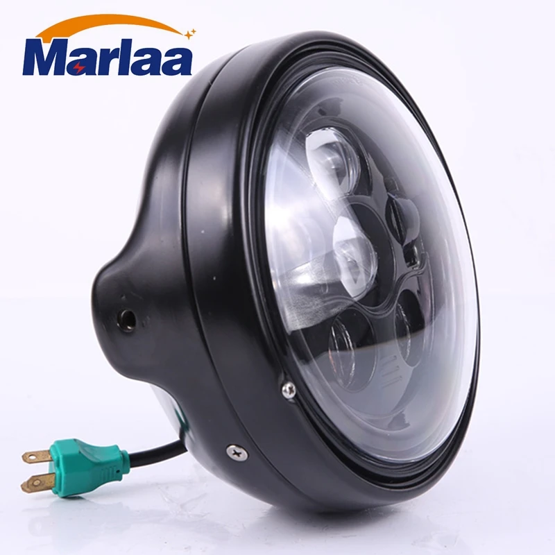 Marlaa Motorcycle Parts LED Round 7" Motorcycle Headlight Housing