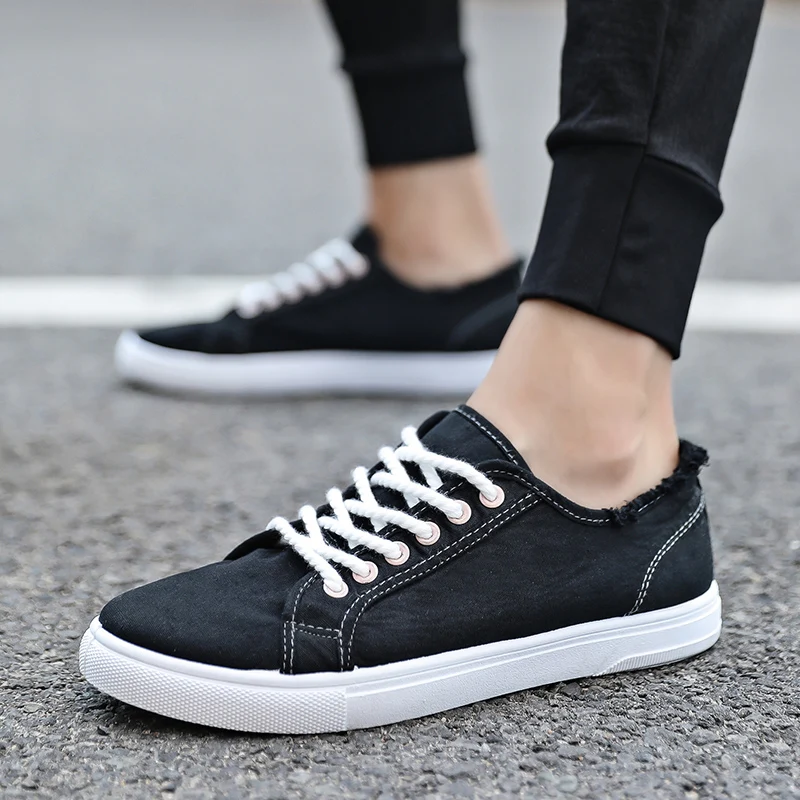 flat canvas shoes for men